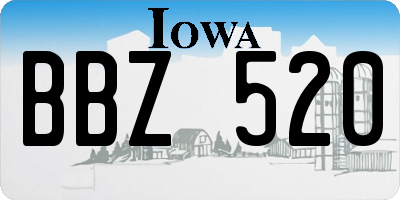 IA license plate BBZ520
