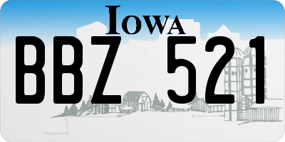 IA license plate BBZ521