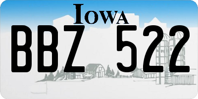 IA license plate BBZ522