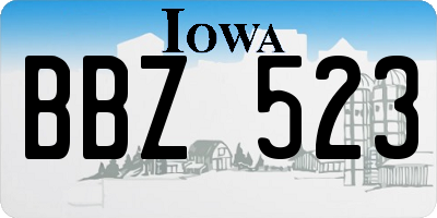 IA license plate BBZ523