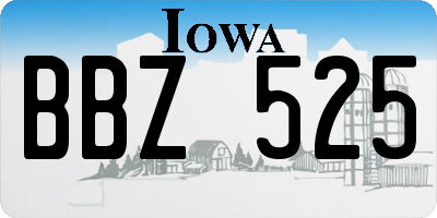 IA license plate BBZ525