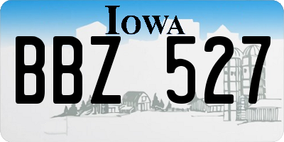 IA license plate BBZ527