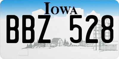 IA license plate BBZ528