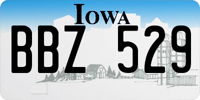 IA license plate BBZ529