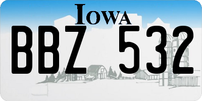 IA license plate BBZ532