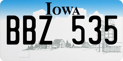 IA license plate BBZ535