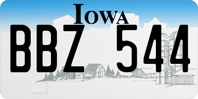IA license plate BBZ544