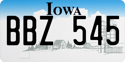 IA license plate BBZ545