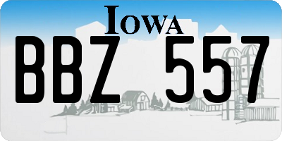 IA license plate BBZ557
