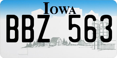 IA license plate BBZ563
