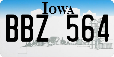 IA license plate BBZ564