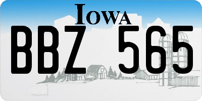 IA license plate BBZ565