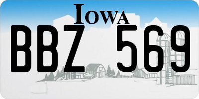 IA license plate BBZ569