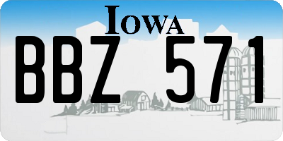 IA license plate BBZ571