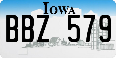 IA license plate BBZ579
