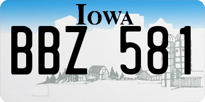 IA license plate BBZ581