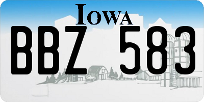 IA license plate BBZ583