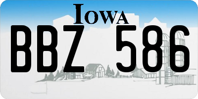 IA license plate BBZ586