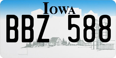 IA license plate BBZ588