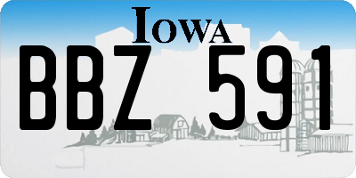 IA license plate BBZ591