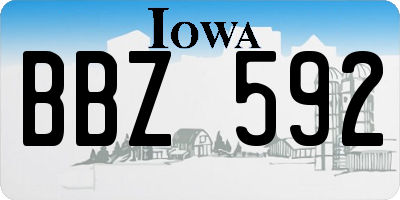 IA license plate BBZ592
