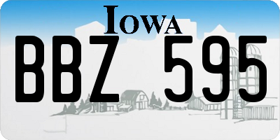 IA license plate BBZ595