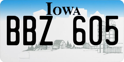 IA license plate BBZ605