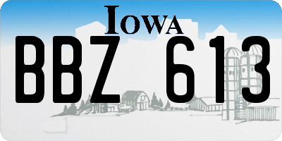 IA license plate BBZ613
