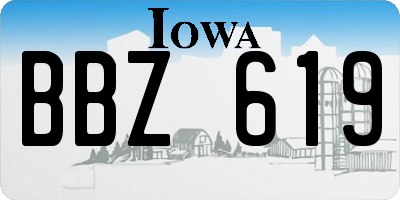 IA license plate BBZ619