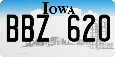 IA license plate BBZ620