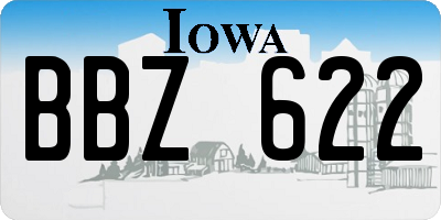 IA license plate BBZ622