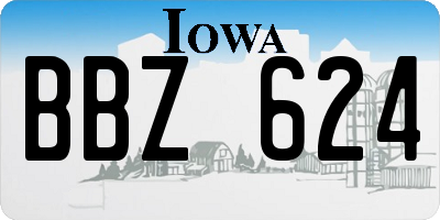 IA license plate BBZ624