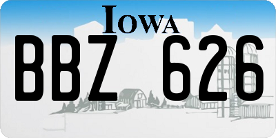 IA license plate BBZ626