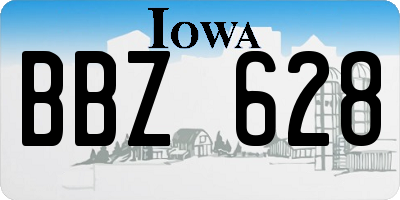 IA license plate BBZ628