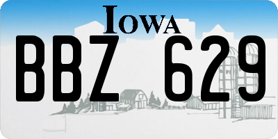 IA license plate BBZ629