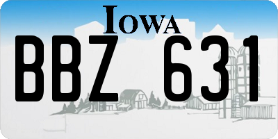 IA license plate BBZ631