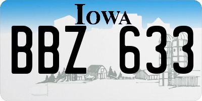 IA license plate BBZ633