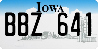 IA license plate BBZ641