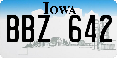 IA license plate BBZ642