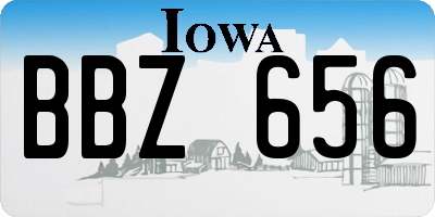 IA license plate BBZ656