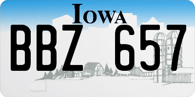 IA license plate BBZ657