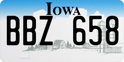 IA license plate BBZ658