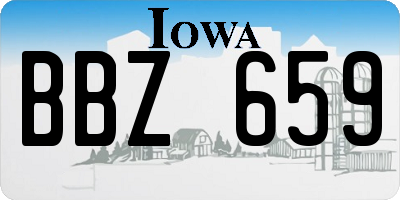 IA license plate BBZ659