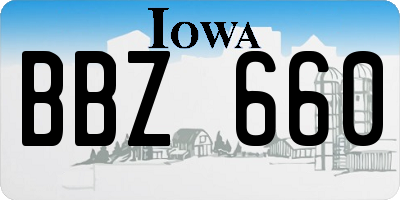 IA license plate BBZ660
