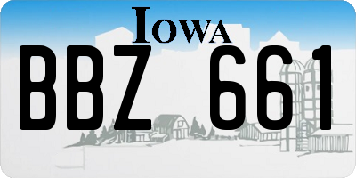 IA license plate BBZ661