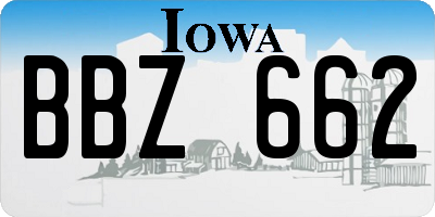 IA license plate BBZ662
