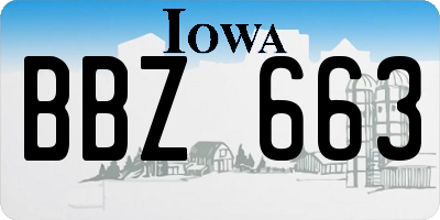 IA license plate BBZ663