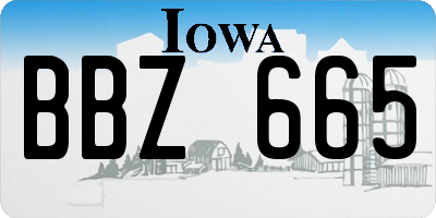 IA license plate BBZ665