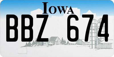 IA license plate BBZ674