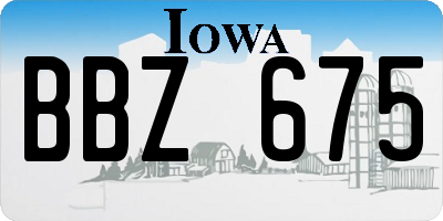 IA license plate BBZ675